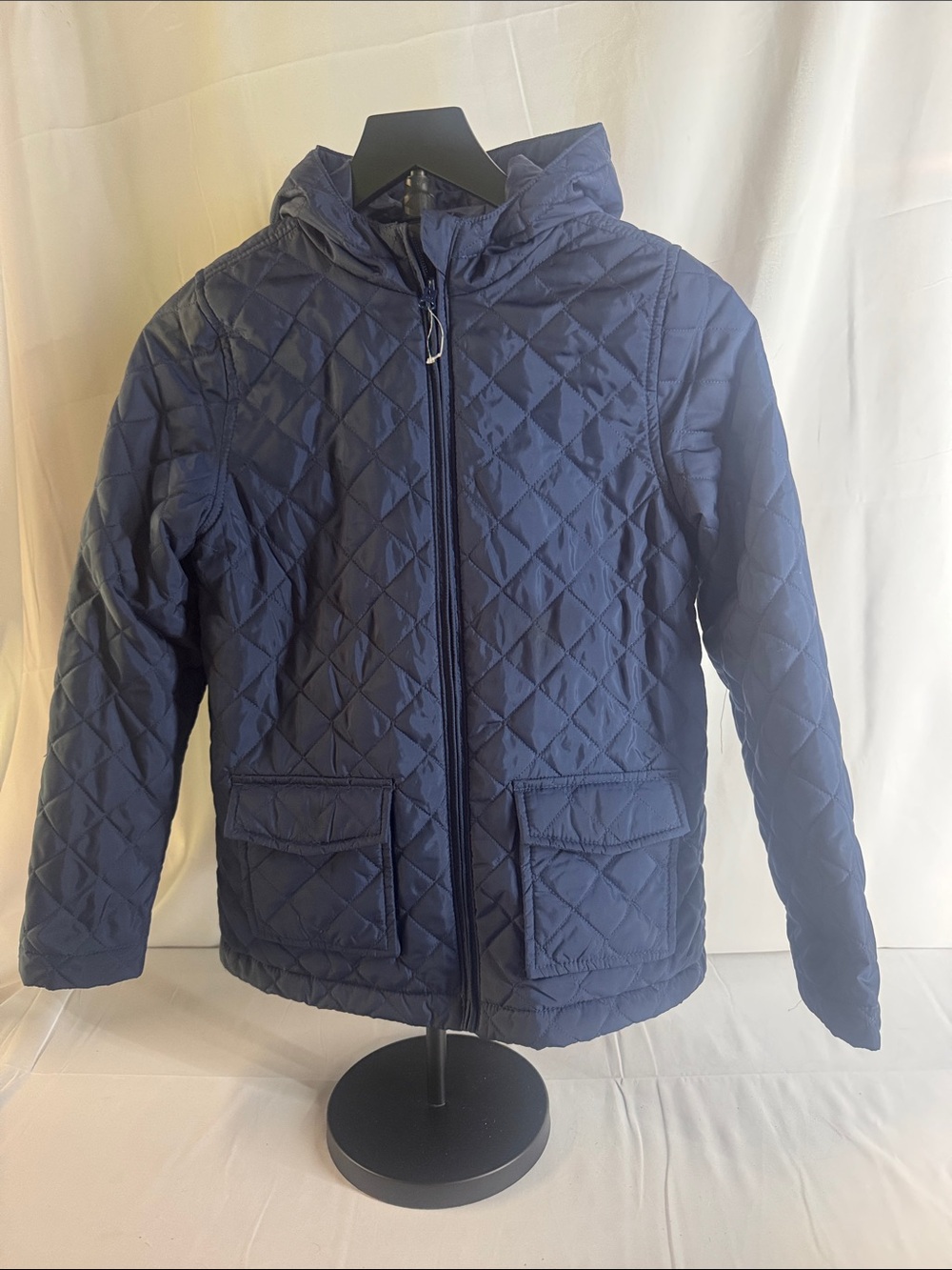 The Children's Place Navy Quilted Hooded Puffer Jacket